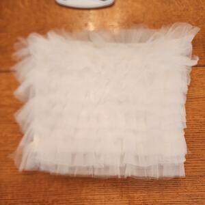 Alkemy White Tulle Ruffle Strapless Bandeau Top Medium NWT Fairycore